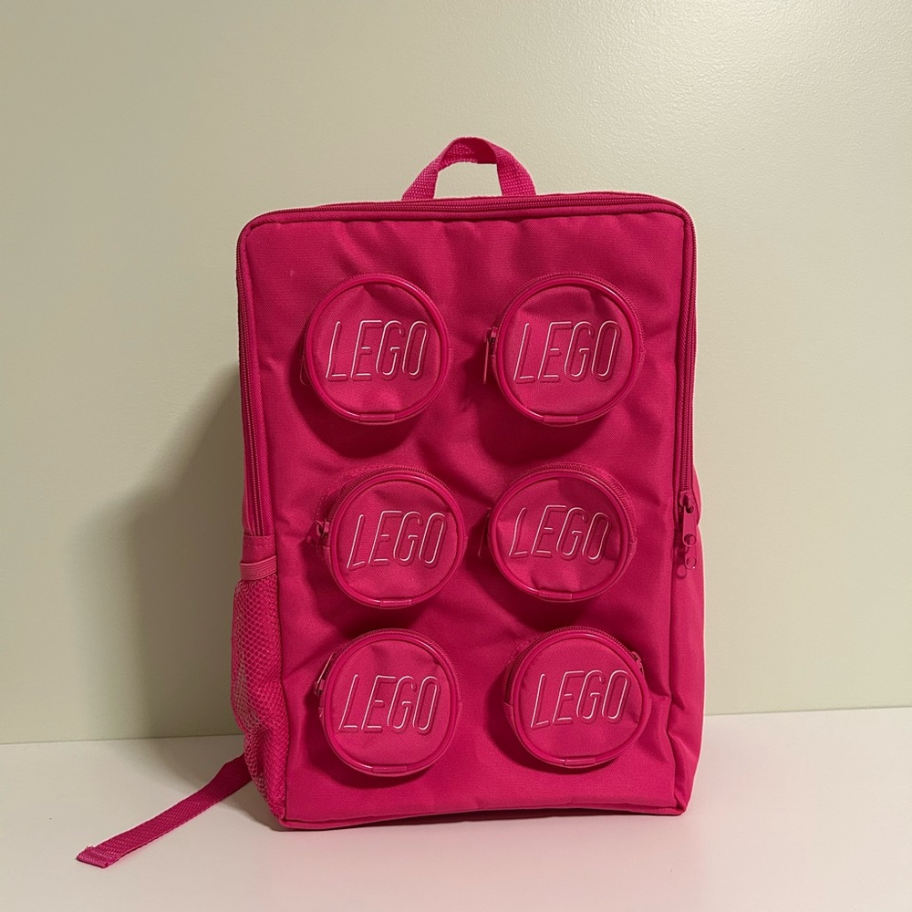 Vintage LEGO Brick - Vibrant Pink Backpack (2007) - 851950 (Larger Size)